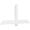 Ekena Millwork Eugene Architectural Grade PVC Gable Bracket, 72"W x 33"H x 2"D x 6"F, 11/12 Pitch GBP072X33X0206EUG00 - alternate 1